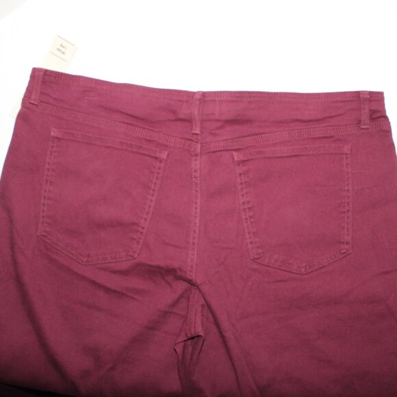No Boundaries XXL (20) No Waist Wide Leg Baggy Burgundy Jeans - Picture 12 of 14